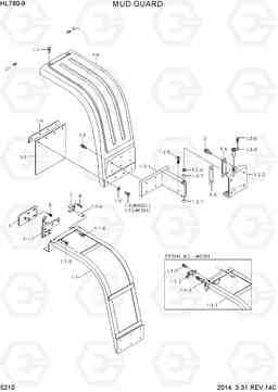 5210 MUD GUARD HL760-9, Hyundai