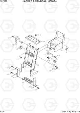 5221 LADDER & HANDRAIL(#0608-) HL760-9, Hyundai