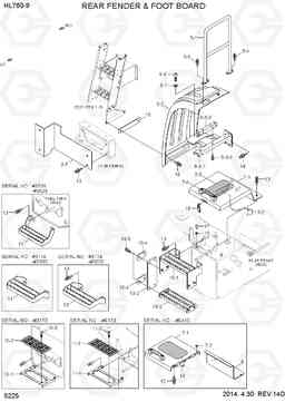 5225 REAR FENDER & FOOT BOARD HL760-9, Hyundai