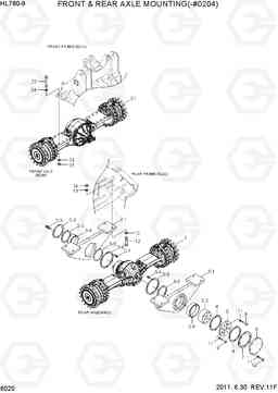 6020 FRONT & REAR AXLE MTG(-#0204) HL760-9, Hyundai