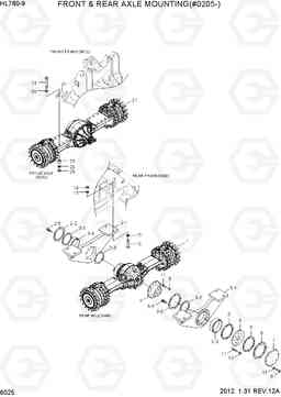 6025 FRONT & REAR AXLE MTG(#0205-) HL760-9, Hyundai