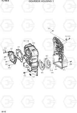 6110 GEARBOX HOUSING 1 HL760-9, Hyundai