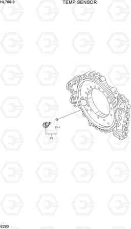 6280 TEMP SENSOR HL760-9, Hyundai