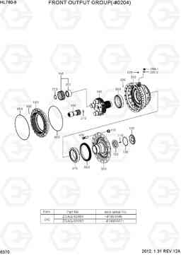 6370 FRONT OUTPUT GROUP(-#0204) HL760-9, Hyundai