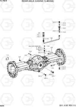 6400 REAR AXLE CASING 1(-#0204) HL760-9, Hyundai