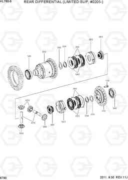 6790 REAR DIFFERENTIAL(LIMITED SLIP,#0205-) HL760-9, Hyundai