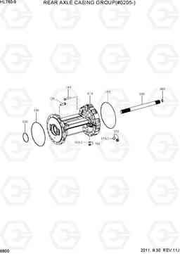 6800 REAR AXLE CASING GROUP(#0205-) HL760-9, Hyundai