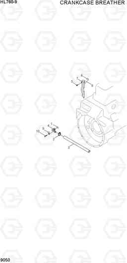 9050 CRANKCASE BREATHER HL760-9, Hyundai