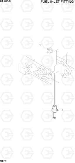 9170 FUEL INLET FITTING HL760-9, Hyundai