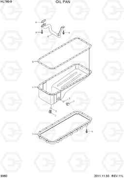 9360 OIL PAN HL760-9, Hyundai