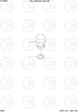 9445 OIL DRAIN VALVE HL760-9, Hyundai