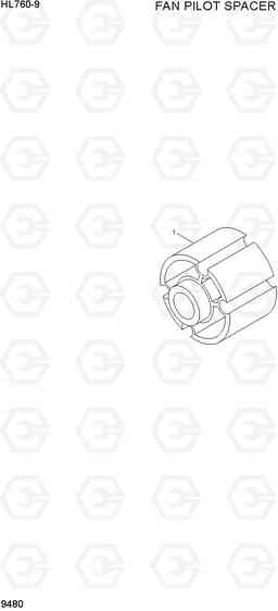 9480 FAN PILOT SPACER HL760-9, Hyundai