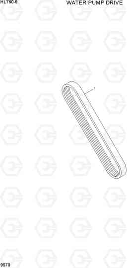 9570 WATER PUMP DRIVE HL760-9, Hyundai