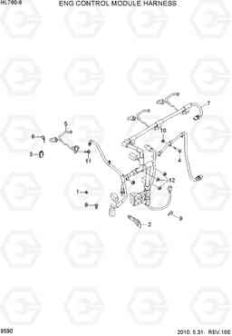 9590 ENG CONTROL MODULE HARNESS HL760-9, Hyundai