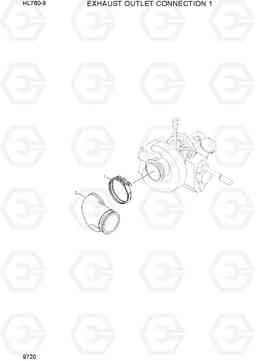 9720 EXHAUST OUTLET CONNECTION HL760-9, Hyundai