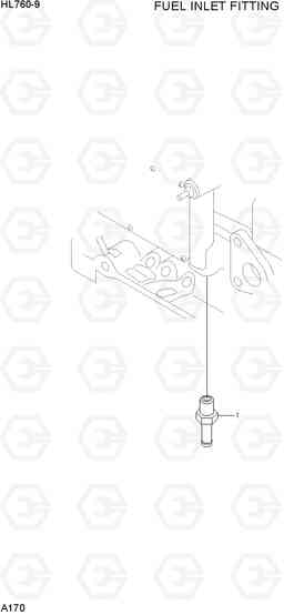 A170 FUEL INLET FITTING HL760-9, Hyundai