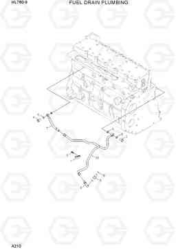 A210 FUEL DRAIN PLUMBING HL760-9, Hyundai