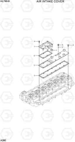 A280 AIR INTAKE COVER HL760-9, Hyundai