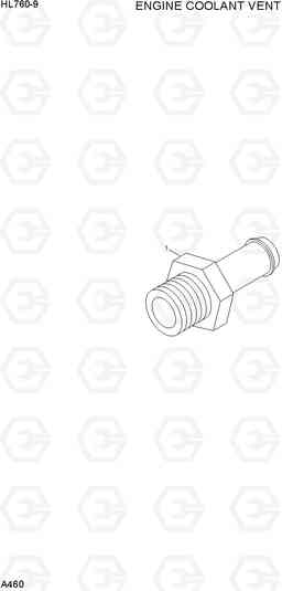 A460 ENGINE COOLANT VENT HL760-9, Hyundai