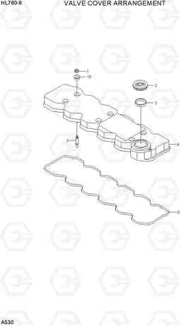 A530 VALVE COVER HL760-9, Hyundai