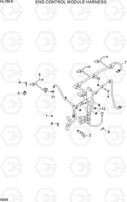 A590 ENG CONTROL MODULE HARNESS HL760-9, Hyundai