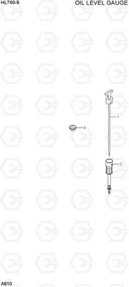 A610 OIL LEVEL GAUGE HL760-9, Hyundai