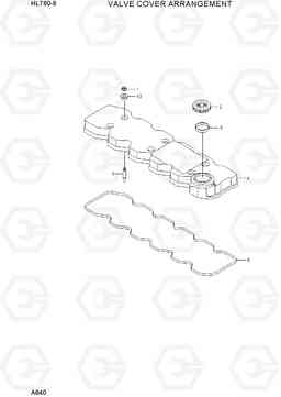 A640 VALVE COVER ARRANGEMENT HL760-9, Hyundai