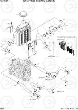 1050 AIR INTAKE SYSTEM(-#0238) HL760-9A, Hyundai