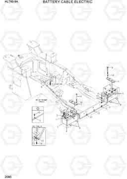 2080 BATTERY CABLE ELECTRIC HL760-9A, Hyundai