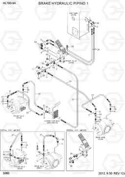 3080 BRAKE HYDRAULIC PIPING 1 HL760-9A, Hyundai