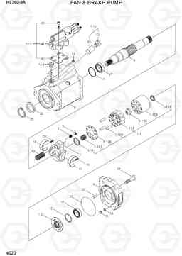 4020 FAN & BRAKE PUMP HL760-9A, Hyundai