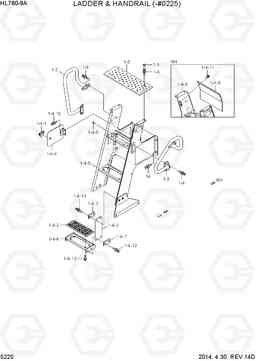 5220 LADDER & HANDRAIL (-#0225) HL760-9A, Hyundai