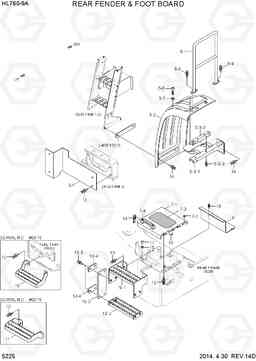 5225 REAR FENDER & FOOT BOARD HL760-9A, Hyundai