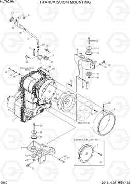 6040 TRANSMISSION MOUNTING HL760-9A, Hyundai