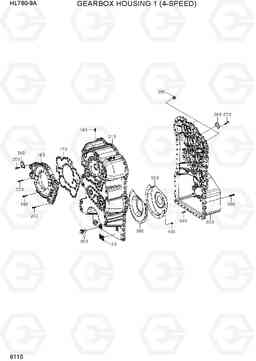 6110 GEARBOX HOUSING 1(4-SPEED) HL760-9A, Hyundai