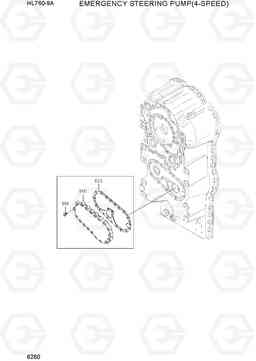 6260 EMERGENCY STEERING PUMP(4-SPEED) HL760-9A, Hyundai