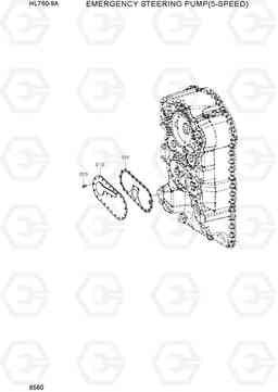 6560 EMERGENCY STEERING PUMP(5-SPEED) HL760-9A, Hyundai