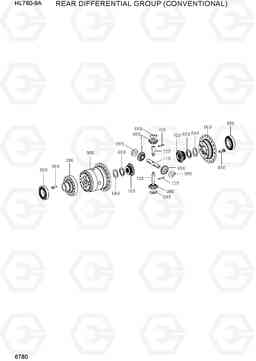 6780 REAR DIFFERENTIAL GROUP(CONVENTIONAL) HL760-9A, Hyundai