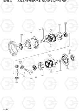 6790 REAR DIFFERENTIAL GROUP(LIMITED SLIP) HL760-9A, Hyundai