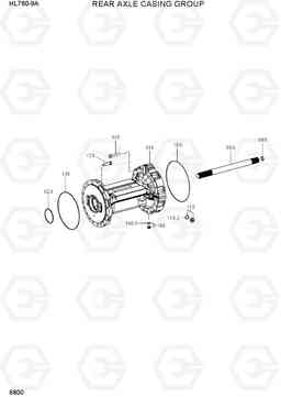 6800 REAR AXLE CASING GROUP HL760-9A, Hyundai