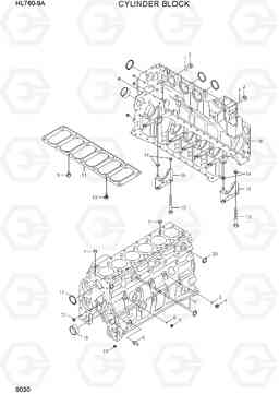 9030 CYLINDER BLOCK HL760-9A, Hyundai