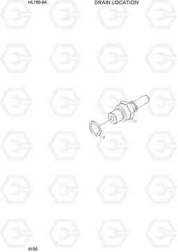 9100 DRAIN LOCATION HL760-9A, Hyundai