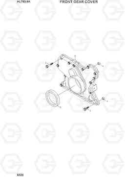 9320 FRONT GEAR COVER HL760-9A, Hyundai