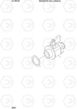 9550 REMOTE OIL DRAIN HL760-9A, Hyundai