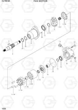 1033 FAN MOTOR HL760-9A(W/HANDLER), Hyundai