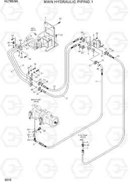 3010 MAIN HYDRAULIC PIPING 1 HL760-9A(W/HANDLER), Hyundai