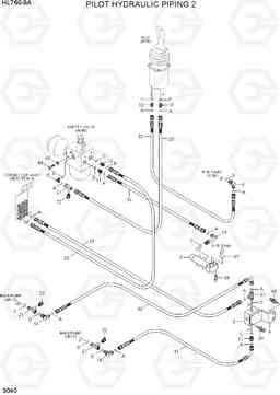 3040 PILOT HYDRAULIC PIPING 2 HL760-9A(W/HANDLER), Hyundai