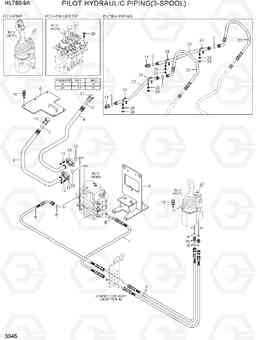 3045 PILOT HYDRAULIC PIPING (3-SPOOL) HL760-9A(W/HANDLER), Hyundai