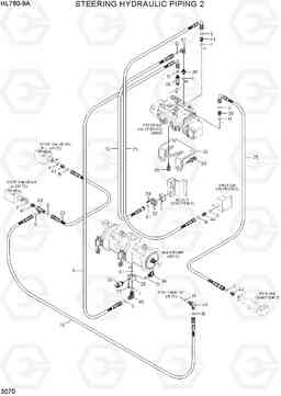 3070 STEERING HYDRAULIC PIPING 2 HL760-9A(W/HANDLER), Hyundai