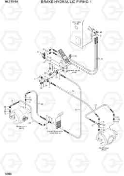 3080 BRAKE HYDRAULIC PIPING 1 HL760-9A(W/HANDLER), Hyundai